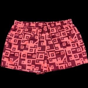 Adidas Burgundy Acid Red 2XL Bos Aop CLX Swimming Shorts in EUC